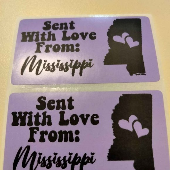 💙100 Mississippi- Shipping Labels Thermal Packaging Stickers 2.25"x1.25"💙 - Picture 2 of 8